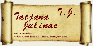 Tatjana Julinac vizit kartica